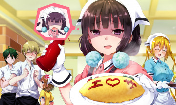 Картинка аниме blend+s blend s персонажи еда