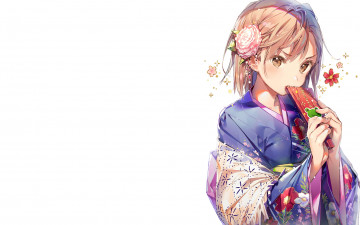 Картинка аниме toaru+majutsu+no+index взгляд фон девушка