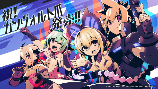 Обои картинки фото аниме, azure striker gunvolt, azure, striker, gunvolt