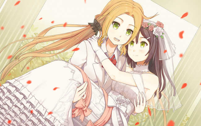 Обои картинки фото аниме, unknown,  другое , девушка, фон, взгляд