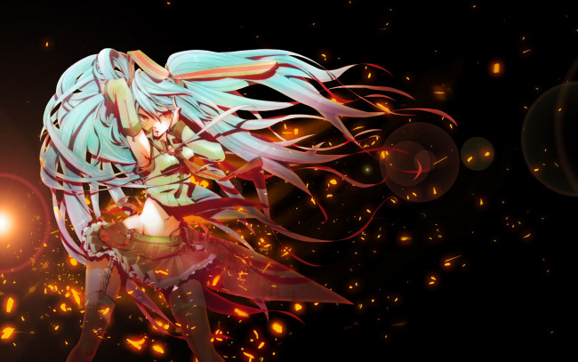 Обои картинки фото аниме, vocaloid, девушка