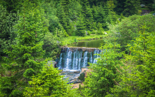 Обои картинки фото природа, водопады, простор