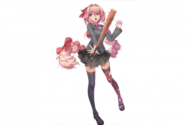 Обои картинки фото аниме, fate, stay night, девушка, взгляд, фон