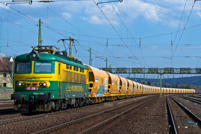 Обои картинки фото техника, электровозы, состав, локомотив