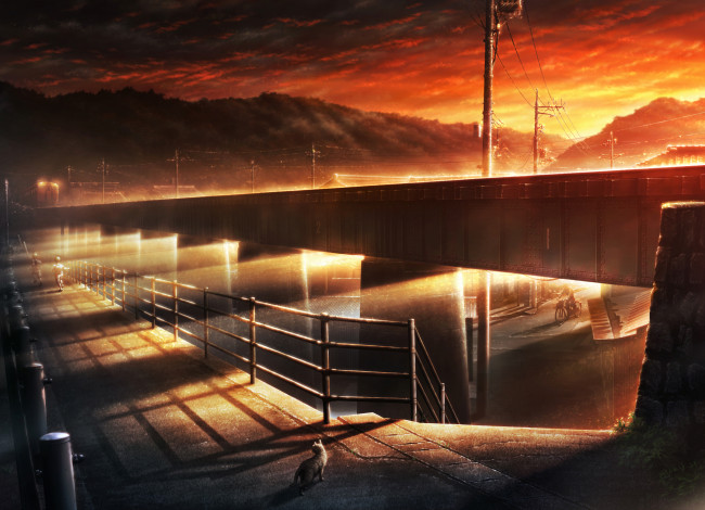 Обои картинки фото рисованное, города, город