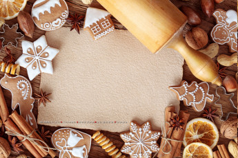 Картинка календари праздники +салюты печенье корица инвентарь