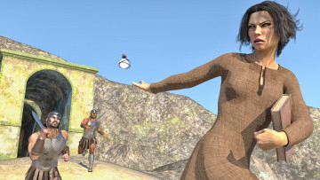 Картинка 3д+графика фантазия+ fantasy фон взгляд девушка