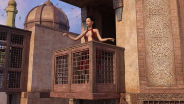 Картинка 3д+графика люди+ people фон девушка взгляд