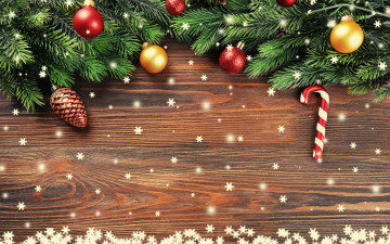 Картинка праздничные украшения ёлка снежинки