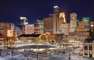 Картинка minneapolis +minnesota города -+огни+ночного+города простор