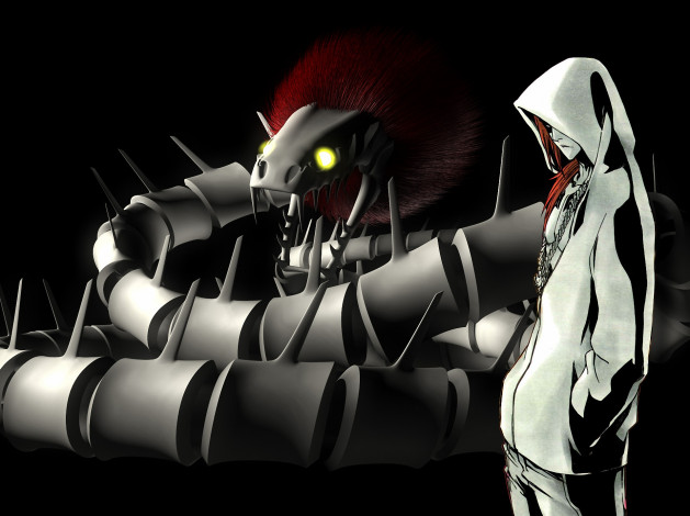 Обои картинки фото аниме, bleach, zabimaru, bankai, меч, воин, shinigami, abarai, renji