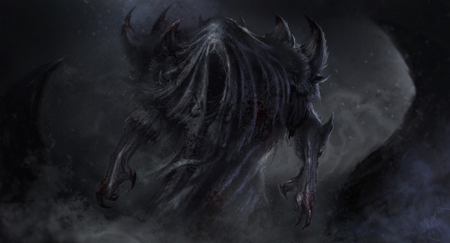 Обои картинки фото фэнтези, нежить, демон, тьма, арт, art, фантастика, illustration, concept, characters, dark, side, vladyslav, kutuzov