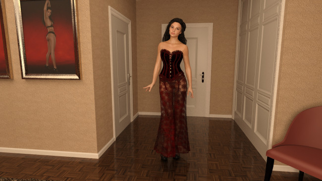 Обои картинки фото 3д графика, люди , people, фон, взгляд, девушка