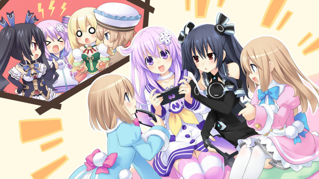Обои картинки фото аниме, hyperdimension neptunia, hyperdimension, neptunia