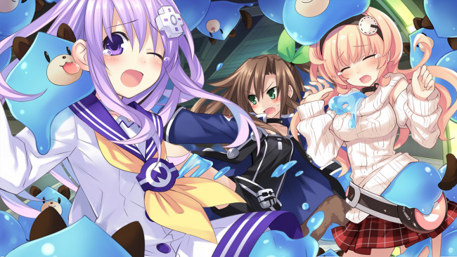 Обои картинки фото аниме, hyperdimension neptunia, hyperdimension, neptunia