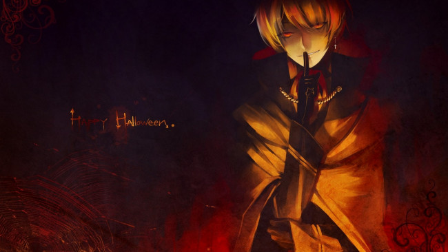 Обои картинки фото аниме, магия,  колдовство,  halloween, хеллоуин