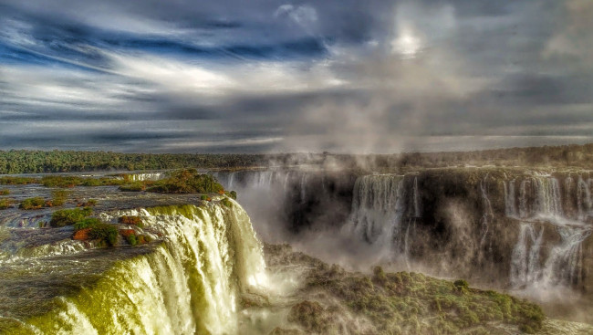Обои картинки фото природа, водопады, простор