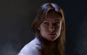 Картинка рисованное люди взгляд фон девушка