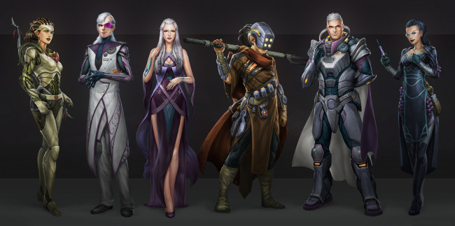 Обои картинки фото anachrony,  fractures of time, видео игры, ---другое, девушки, мужчина, униформа, взгляд, фон