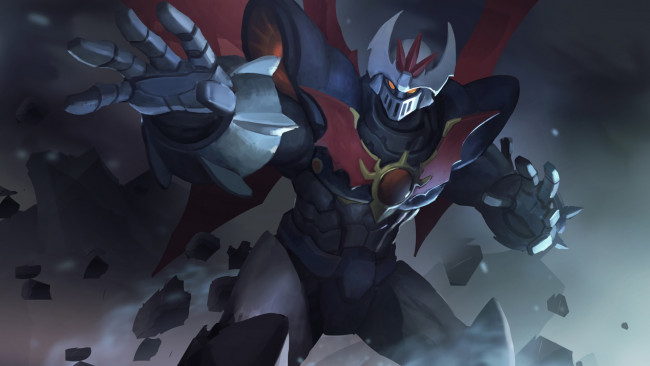 Обои картинки фото mazinger z, аниме, unknown,  другое , осколки, монстр, робот