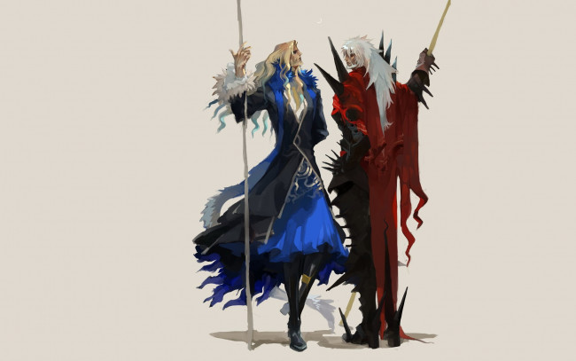 Обои картинки фото аниме, fate, stay night,  grand order,  apocrypha, персонажи, посохи