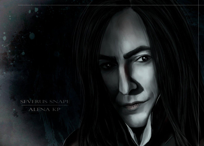 Обои картинки фото рисованное, кино, северус, снейп, лицо, профессор