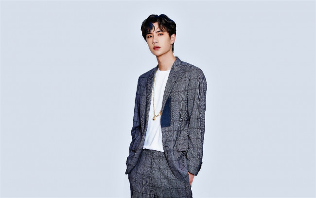 Обои картинки фото мужчины, wang yi bo, костюм, цепочка