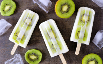 Картинка еда мороженое +десерты киви лед