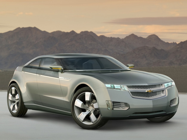 Обои картинки фото 2007, chevrolet, volt, concept, автомобили