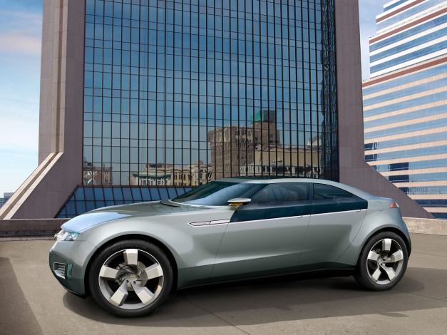 Обои картинки фото 2007, chevrolet, volt, concept, автомобили