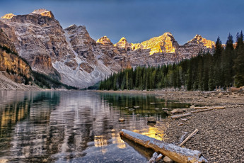 Картинка moraine lake valley of the ten peaks banff national park canada природа реки озера горы канада банф озеро морейн лес