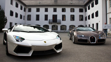 Картинка mixed автомобили разные вместе красота автомобиль мощь скорость