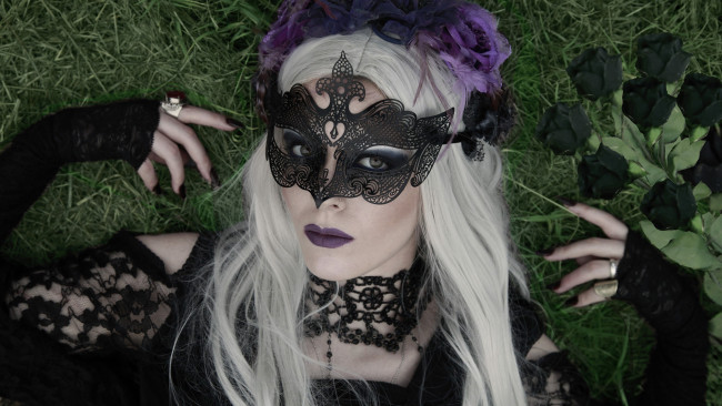 Обои картинки фото разное, маски, карнавальные, костюмы, маска, кружева, розы