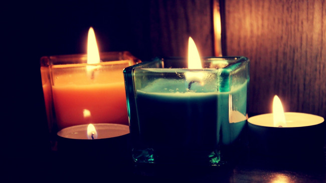 Обои картинки фото разное, свечи, огоньки