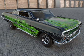 Картинка автомобили 3д 1963 chevrolet impala