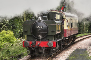 Картинка техника паровозы рельсы железная дорога паровоз