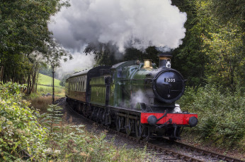 Картинка техника паровозы железная дорога рельсы паровоз вагоны