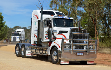 Картинка kenworth автомобили truck company грузовые автобусы сша колеса дорога скорость природа