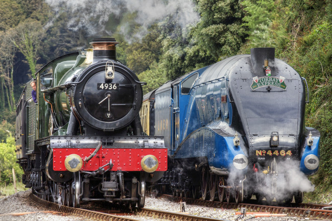 Обои картинки фото техника, паровозы, рельсы, железная, дорога