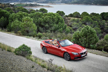 Картинка 2015+bmw+m6+convertible автомобили bmw кабриолет красный