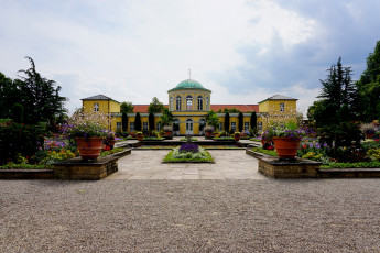 Картинка hanover+herrenhausen+palace города -+дворцы +замки +крепости германия herrenhausen palace hanover цветы клумбы дворец