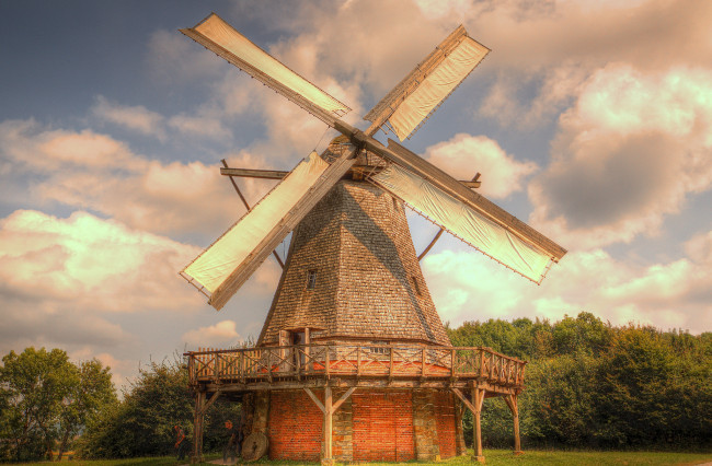 Обои картинки фото разное, мельницы, ветряк, мельница