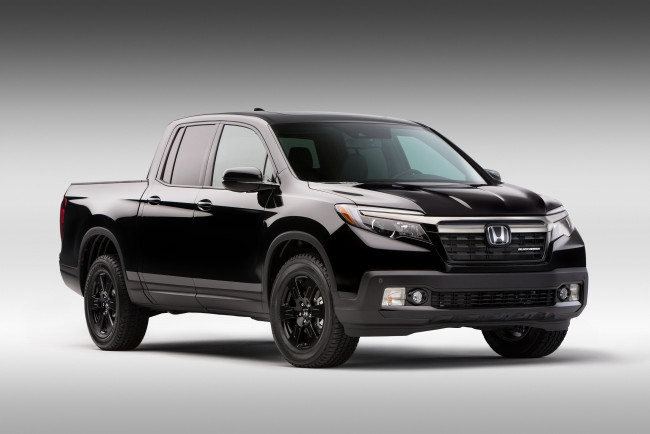 Обои картинки фото автомобили, honda, 2017г, black, edition, ridgeline