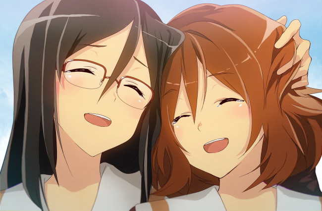 Обои картинки фото векторная графика, девушки , girls, девушки, взгляд, фон