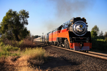 Картинка техника паровозы рельсы паровоз