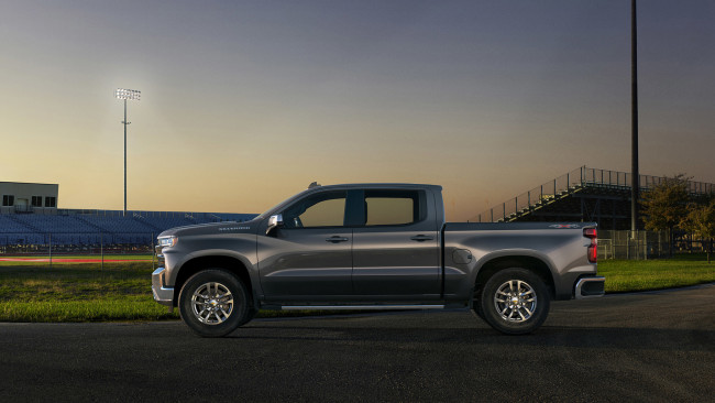 Обои картинки фото chevrolet silverado 2019, автомобили, chevrolet, серый, silverado, 2019