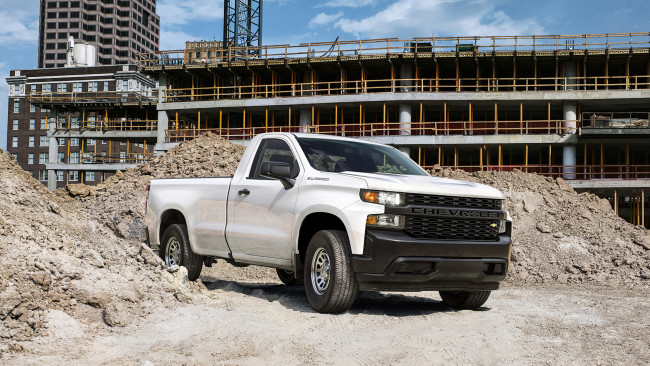 Обои картинки фото chevrolet silverado 2019, автомобили, chevrolet, silverado, белый, 2019