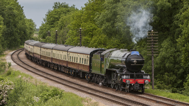 Обои картинки фото техника, паровозы, рельсы, паровоз