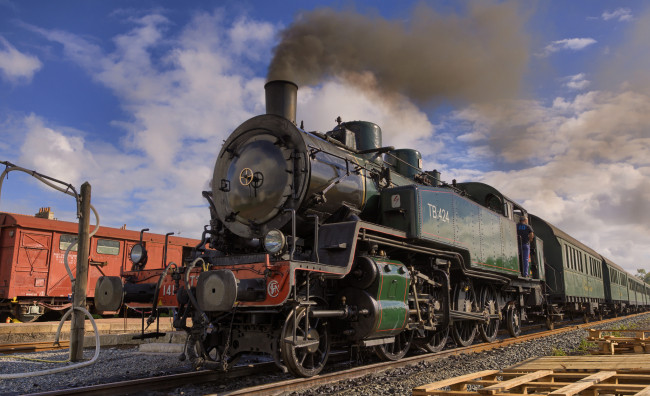 Обои картинки фото техника, паровозы, рельсы, паровоз