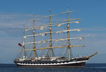 Картинка kruzenshtern+ крузенштерн корабли парусники мачты паруса